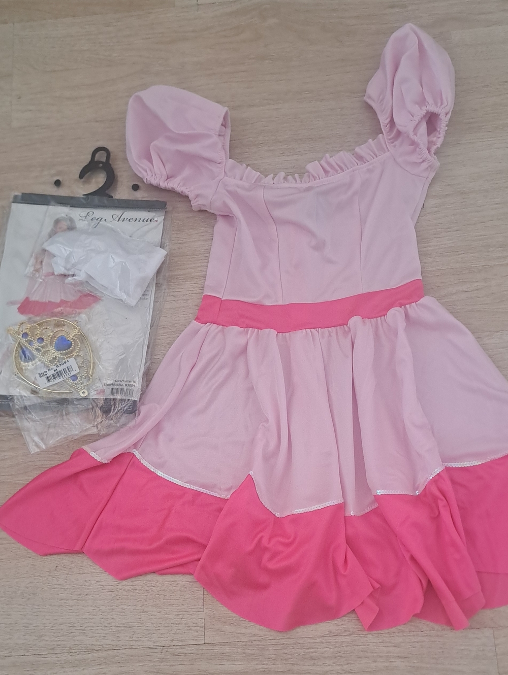 Leg Avenue Pink Two-Tone Princess Dress with Jewel Accent - Picture 4 of 6